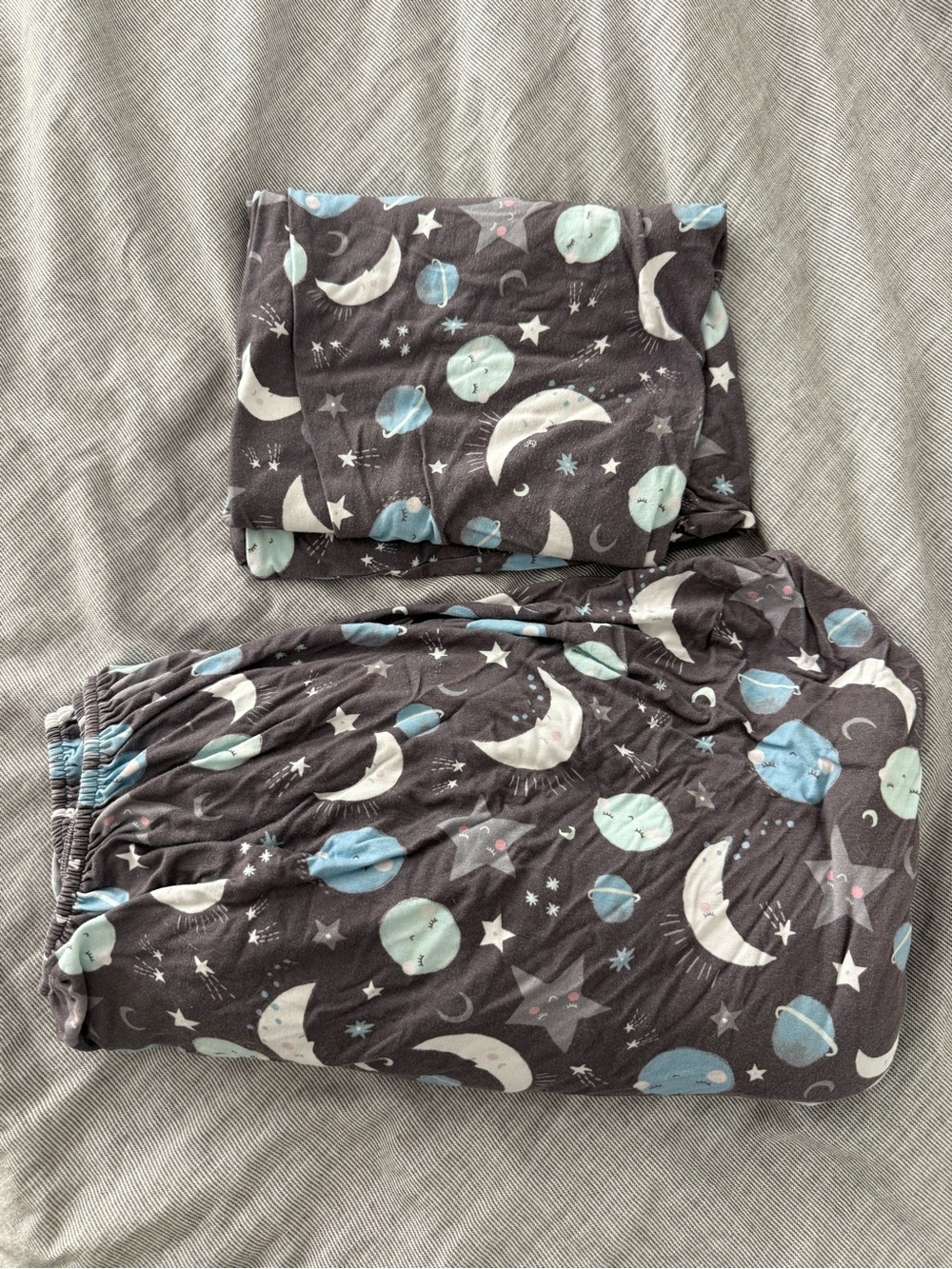 Little Sleepies Twin Sheets- To the Moon and Back Blue